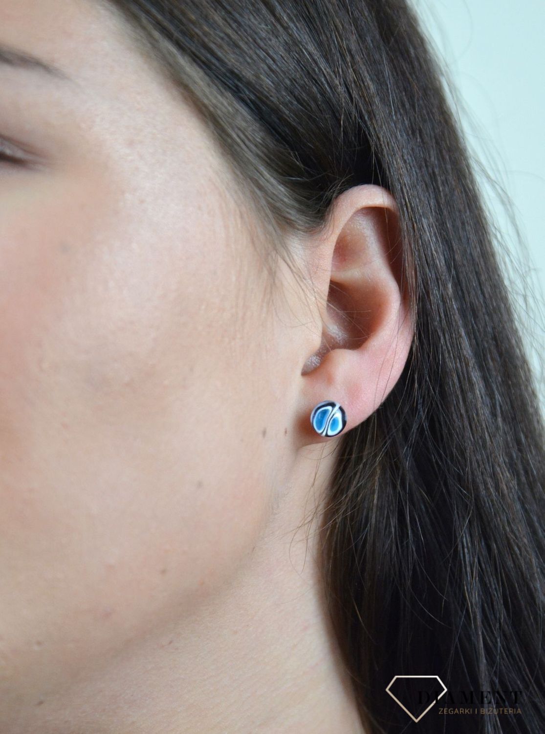 Srebrne kolczyki szkło weneckie w fantazyjne kształty Murano 31.jpg